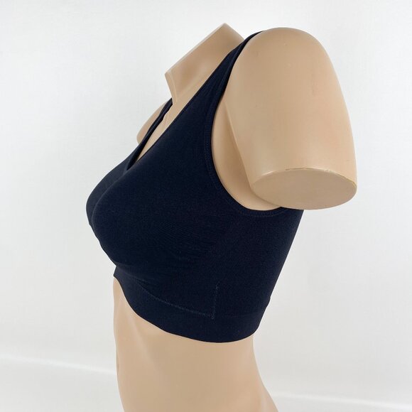 Women's Wireless Marilyn Monroe Bra Bralette size L Black Stretch Fabric - Picture 2 of 6